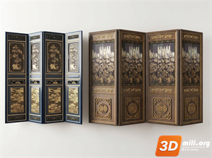 Folding screen Skp Files 